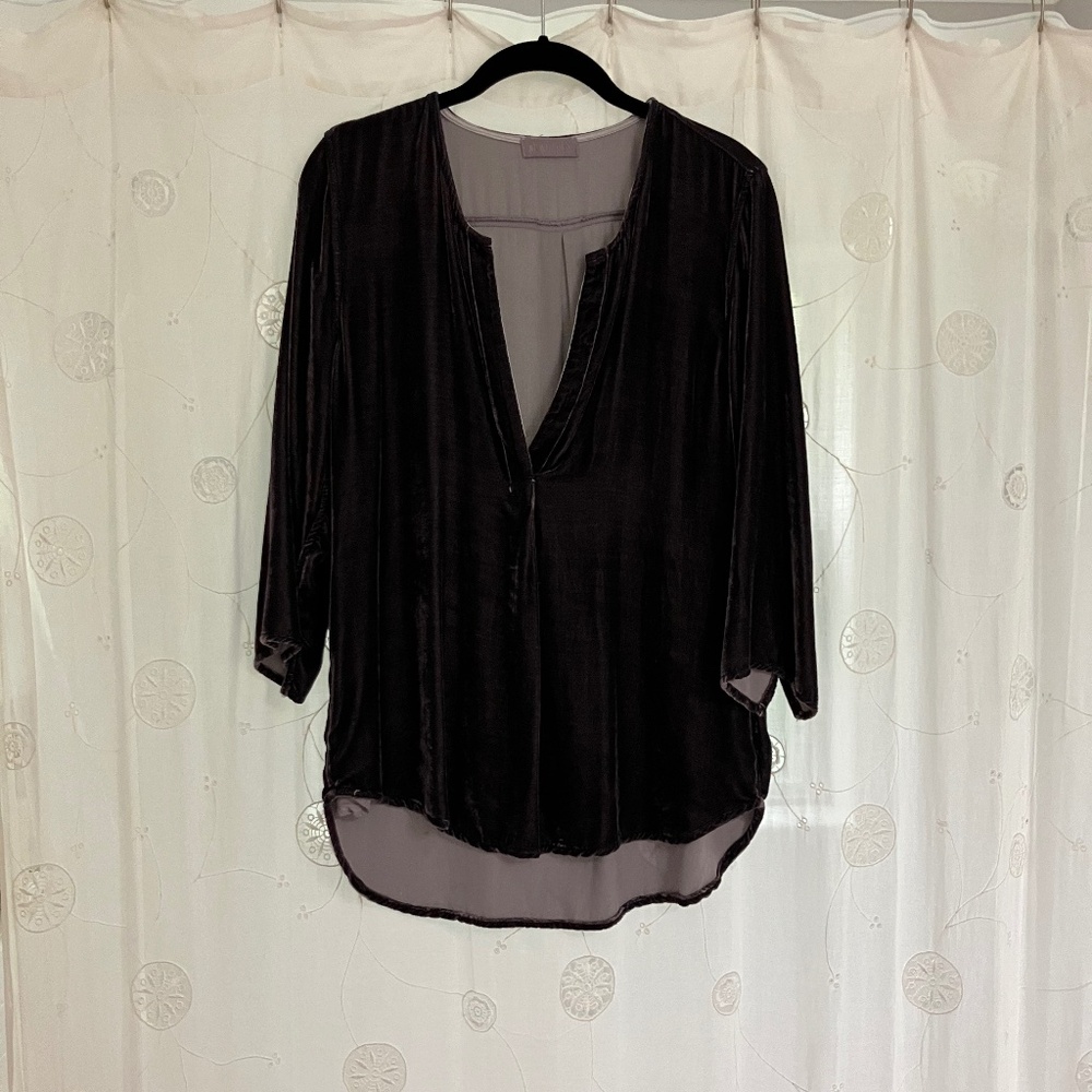 CP Shades deep purple velvet tunic size S